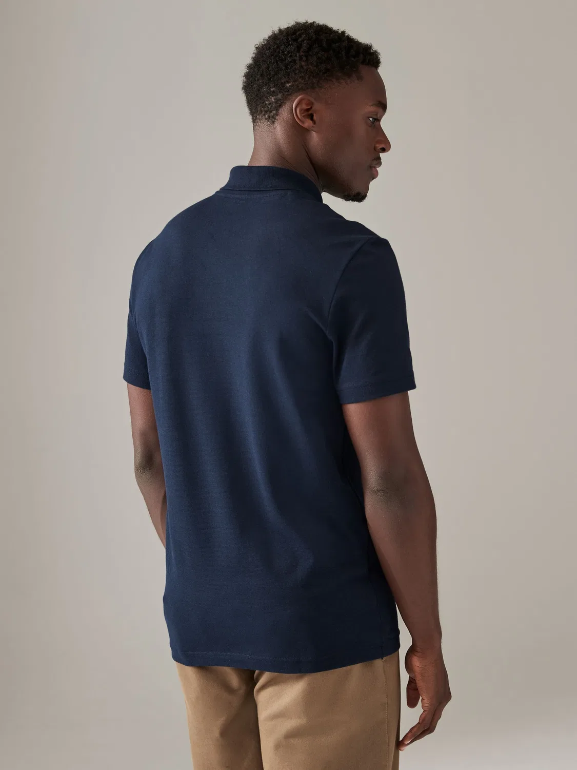 Lacoste Темно-синяя рубашка-поло обычного кроя с короткими рукавами — фото 2