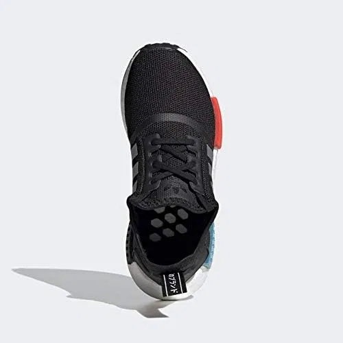 Детские кроссовки для мальчиков NMD_r1, Black/Silver Metallic/Solar Red — фото 2
