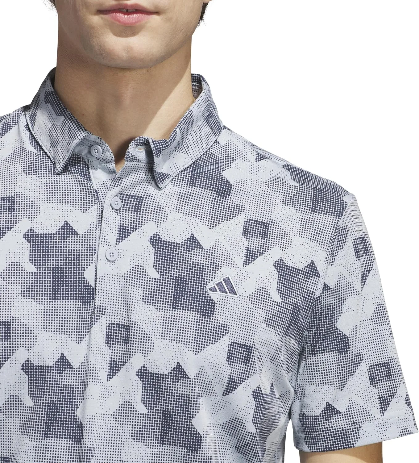 Футболка-поло adidas Men's Golf Go-To Stripe Print — фото 3