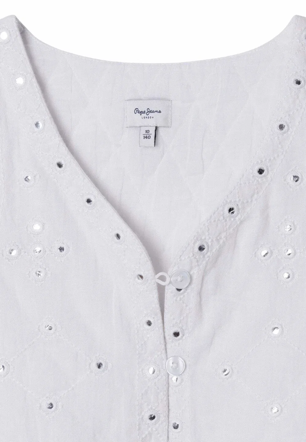 Жилет Chaleco с деталями из падубового дерева Pepe Jeans, Mousse White — фото 3