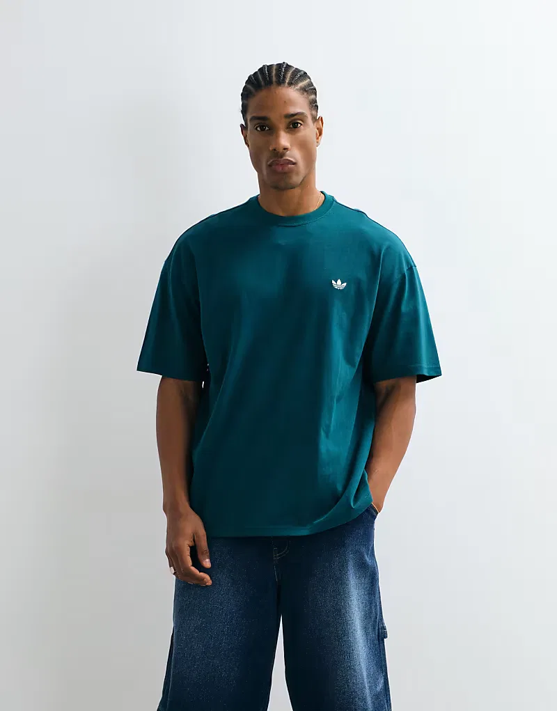 Футболка essential Adidas Originals, зеленый — фото 3