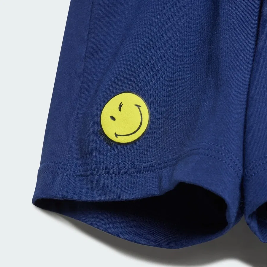 Комплект из футболки и шорт с принтом Smileyworld adidas, Сиреневый — фото 2