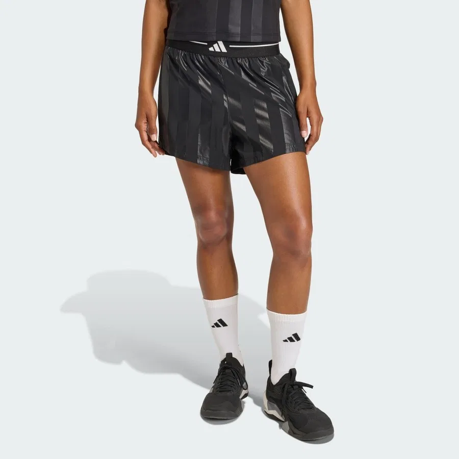 Шорты спортивные с высокой посадкой Hyperglam 3-Stripes adidas Performance, Синий