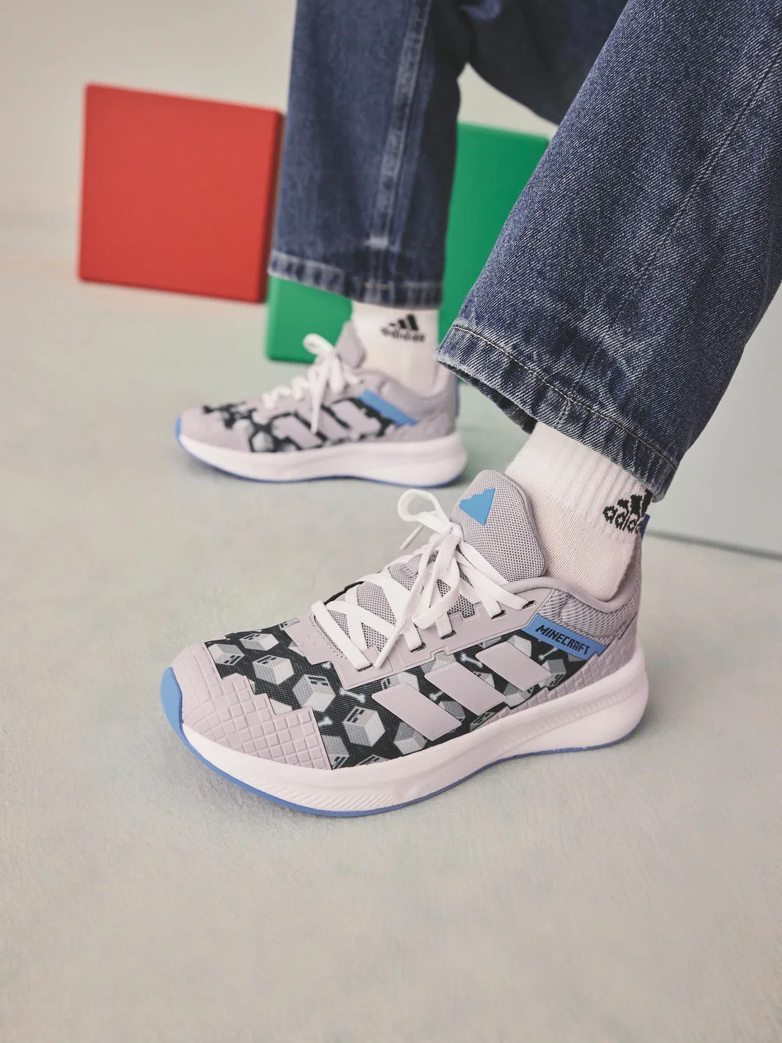 Кроссовки Minecraft Fortarun 4.0 adidas, серый