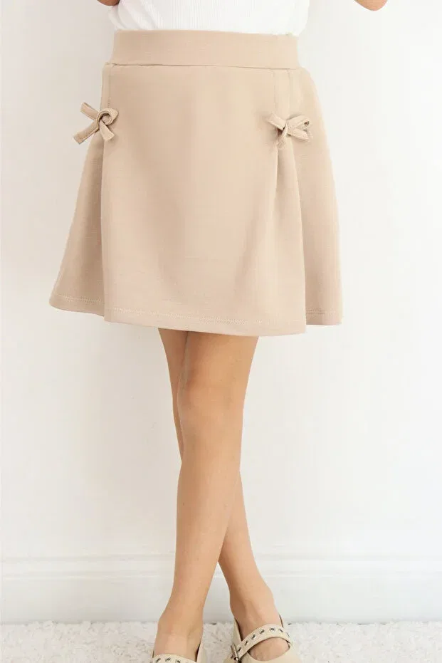 Детские шорты для девочек с бантом, Breeze, Beige — фото 3
