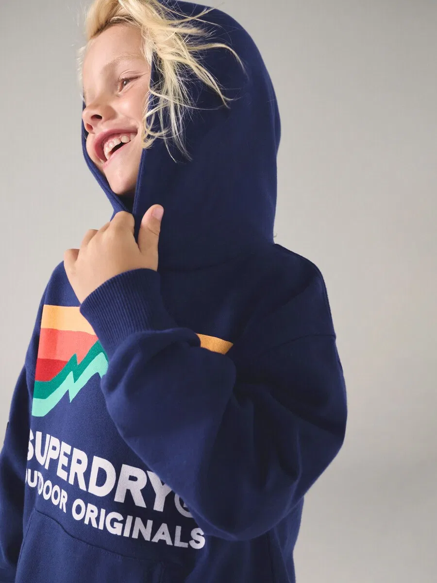 Толстовка Superdry & Co темно-синего цвета — фото 4