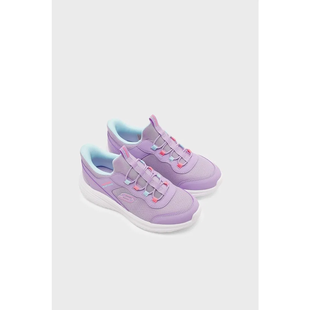 Детские кроссовки для девочек на шнуровке с логотипом Lav Skechers — фото 3