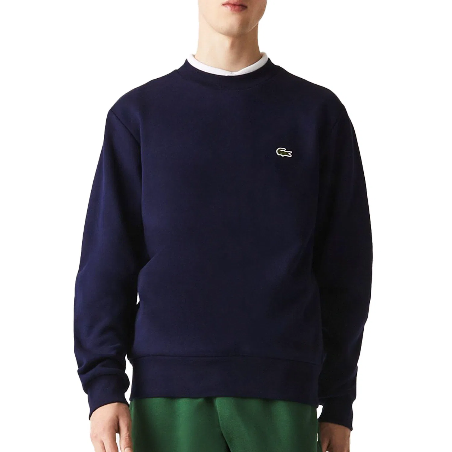 Мужской пуловер из био-хлопка с флисом Lacoste, Navyblau