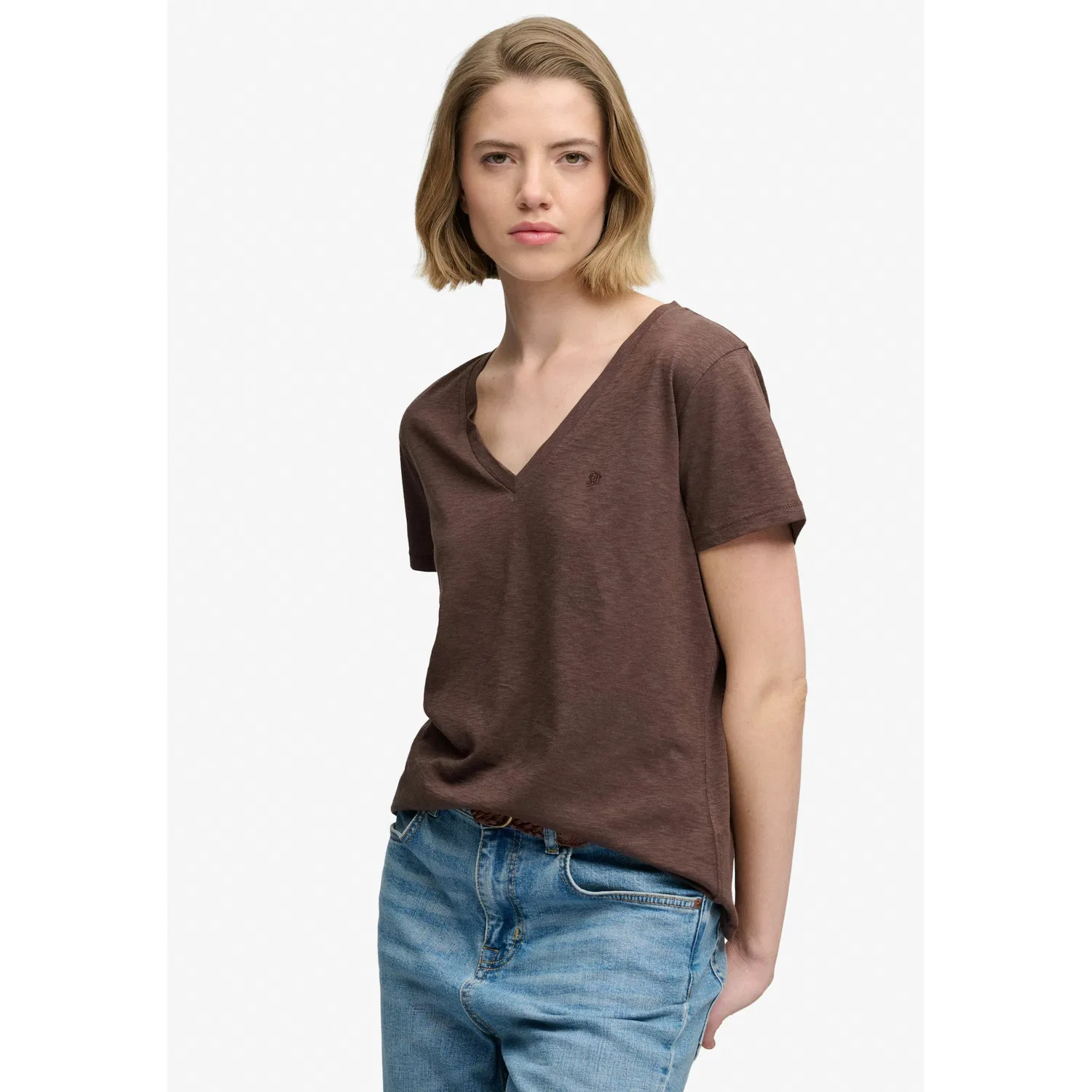 Женская футболка свободного кроя Superdry, Kobicha Brown — фото 2