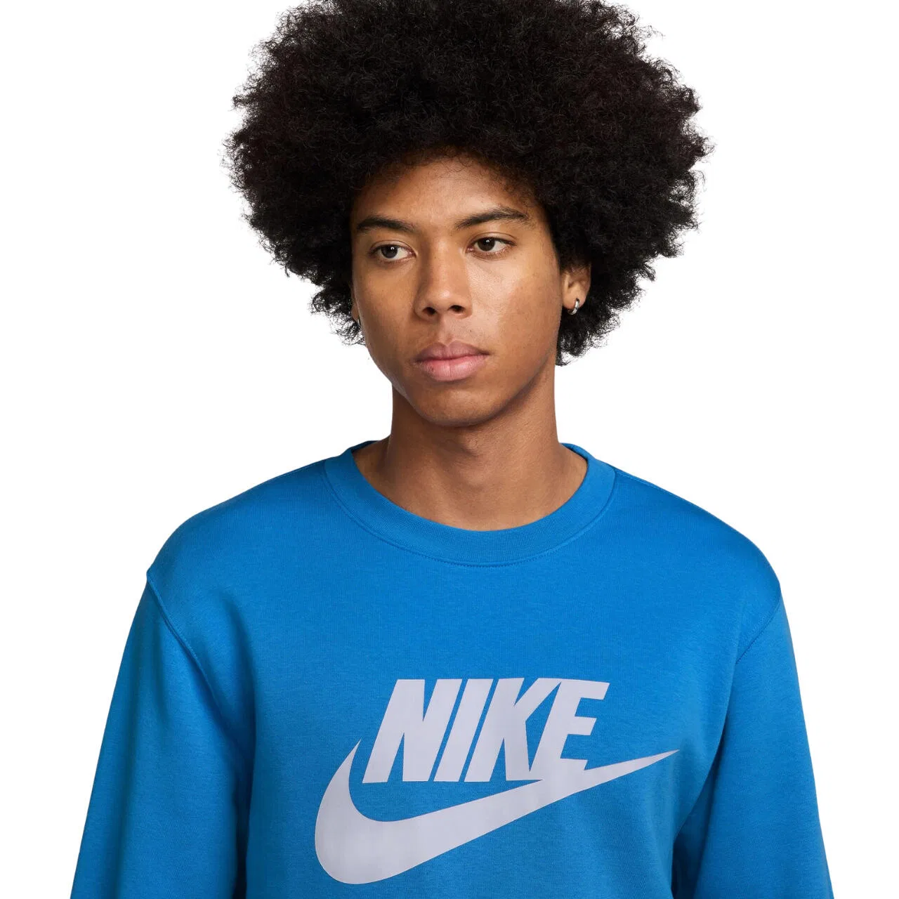 Мужской классический свитшот Nike Sportswear Club, Цвет: BLAU — фото 3