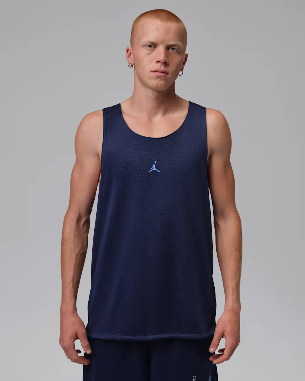 Мужская двусторонняя футболка Jordan Sport, Midnight Navy/University Blue
