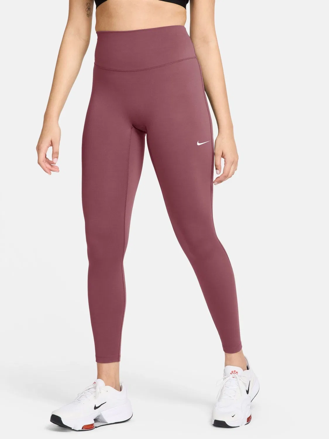 Бесшовные леггинсы во всю длину с завышенной талией Nike Pink Smoke One спереди