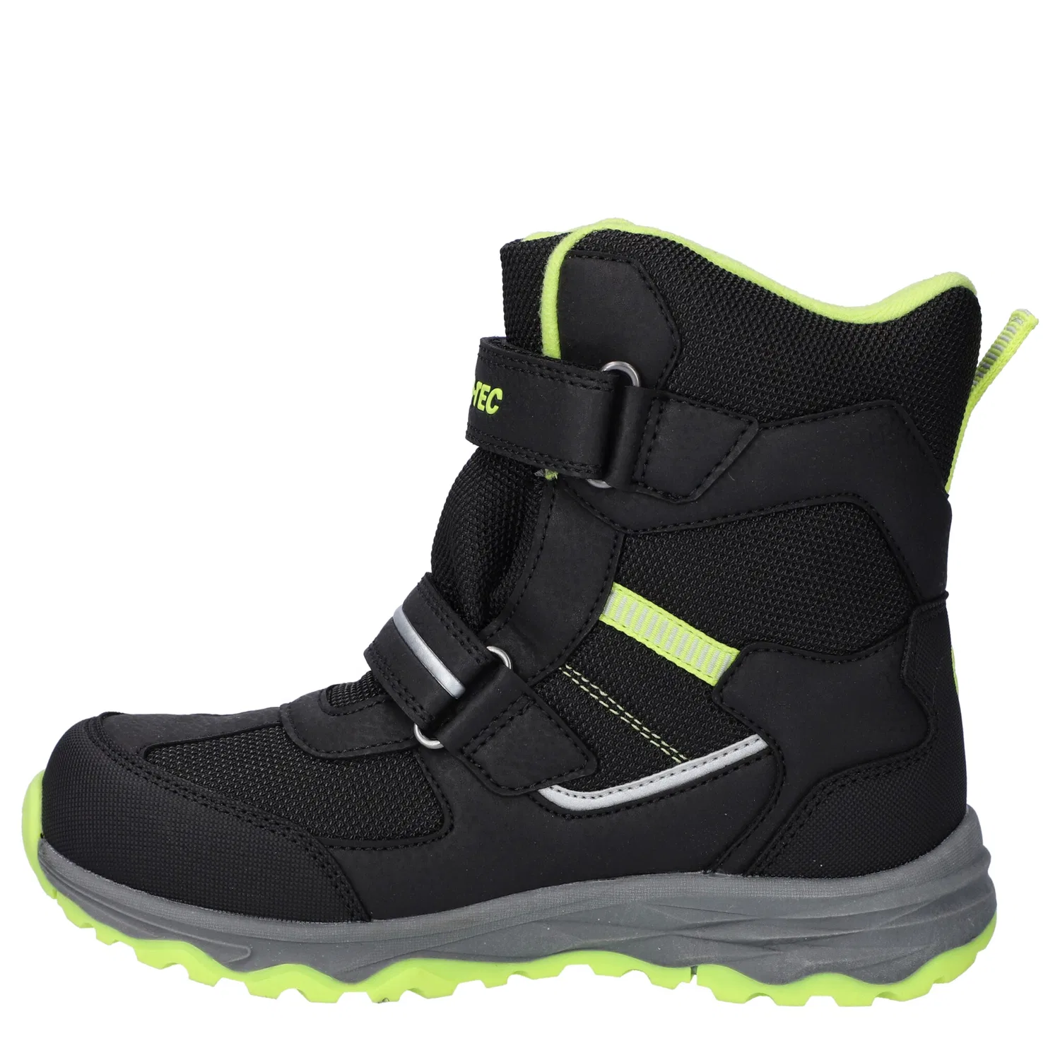 Детские кроссовки водонепроницаемые Penguin WP Hi-Tec, Black/Lime — фото 2