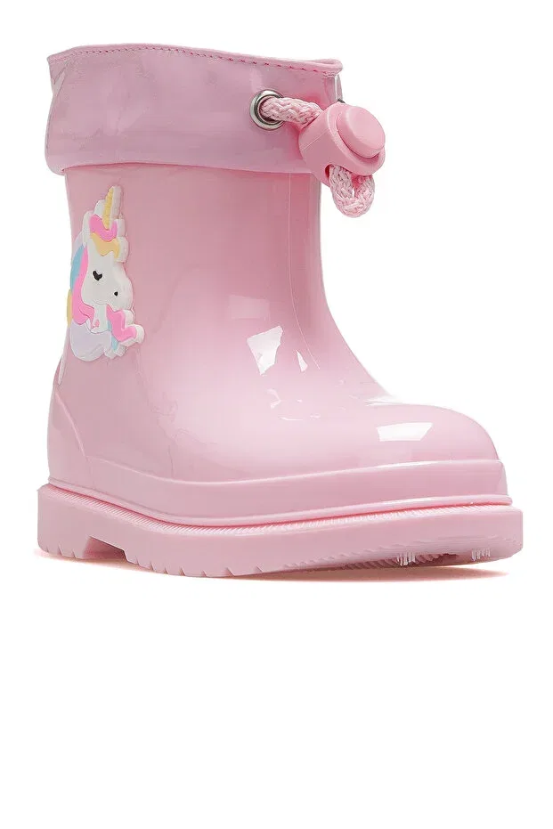 Детские ботинки для девочек из эко-кожи Bımbı unicorn girls' daily boots Igor, Pink — фото 4