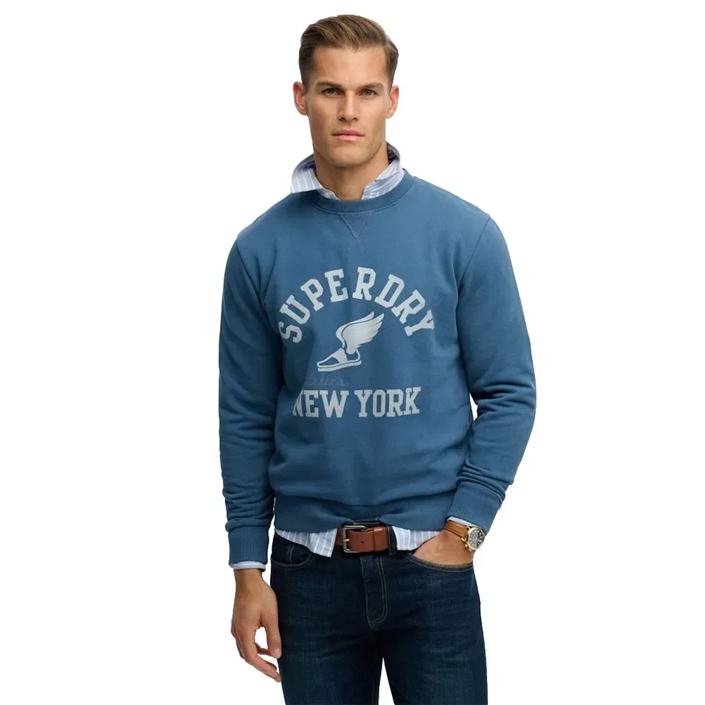 Свитшот Athletic Essential Crew Superdry, синий