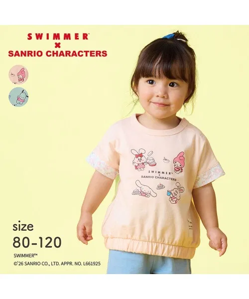 Детская футболка с принтом SWIMMER×Sanrio, Pink — фото 2