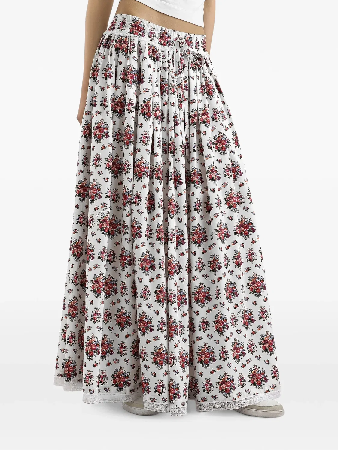 Макси-юбка с цветочным принтом Dolce & Gabbana, белый — фото 3