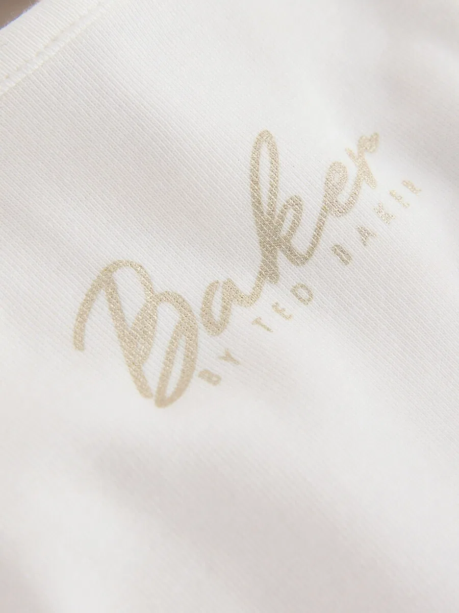 Платье Baker by Ted Baker, светло-голубое, белое — фото 3