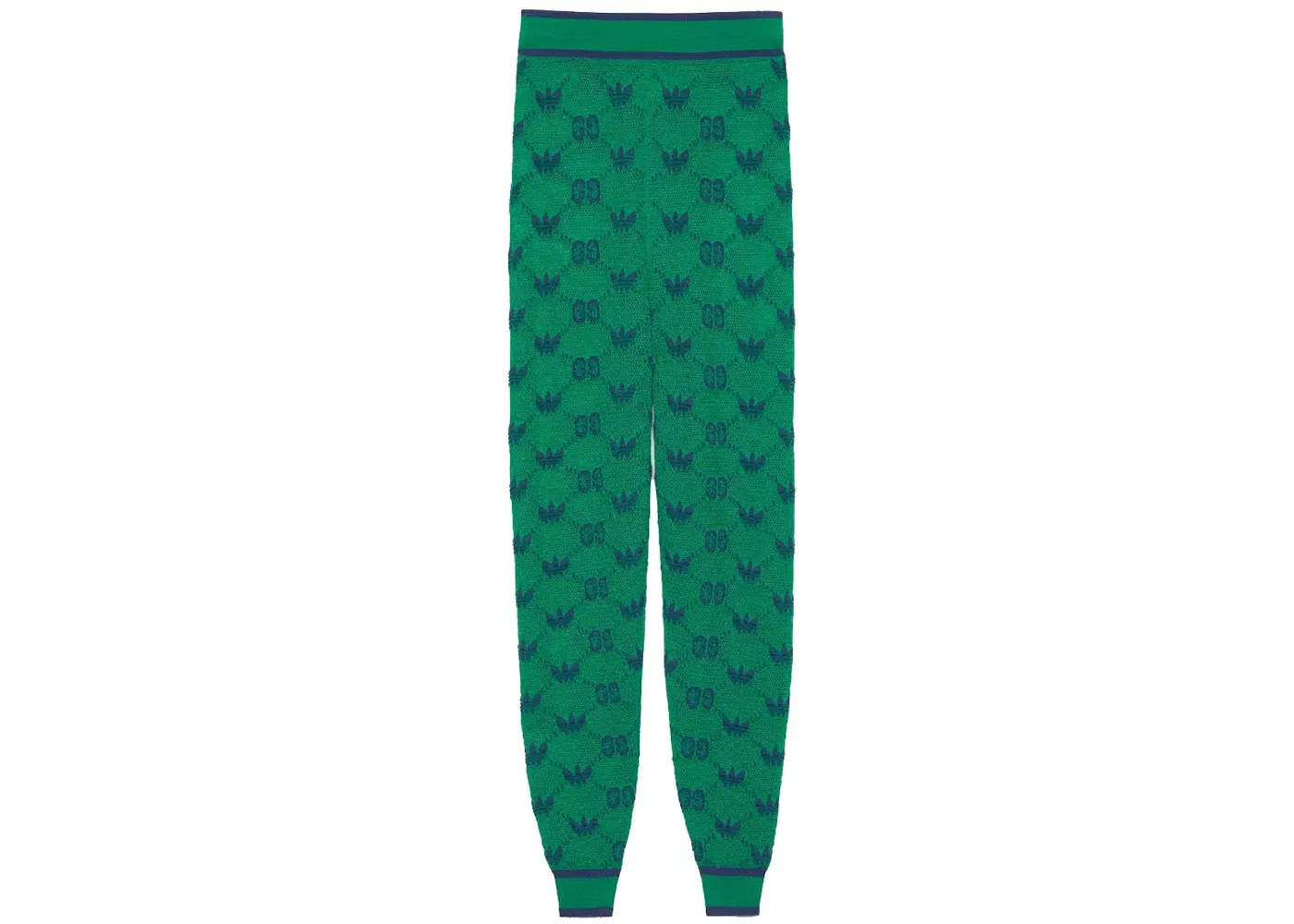 Женские спортивные брюки из жаккарда с принтом Gucci x Adidas Joggers, Green/Blue
