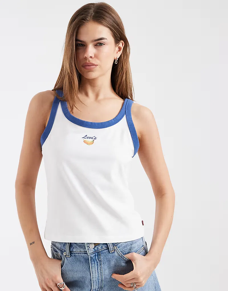 Рубашка-майка Levi's с графическим принтом, белый