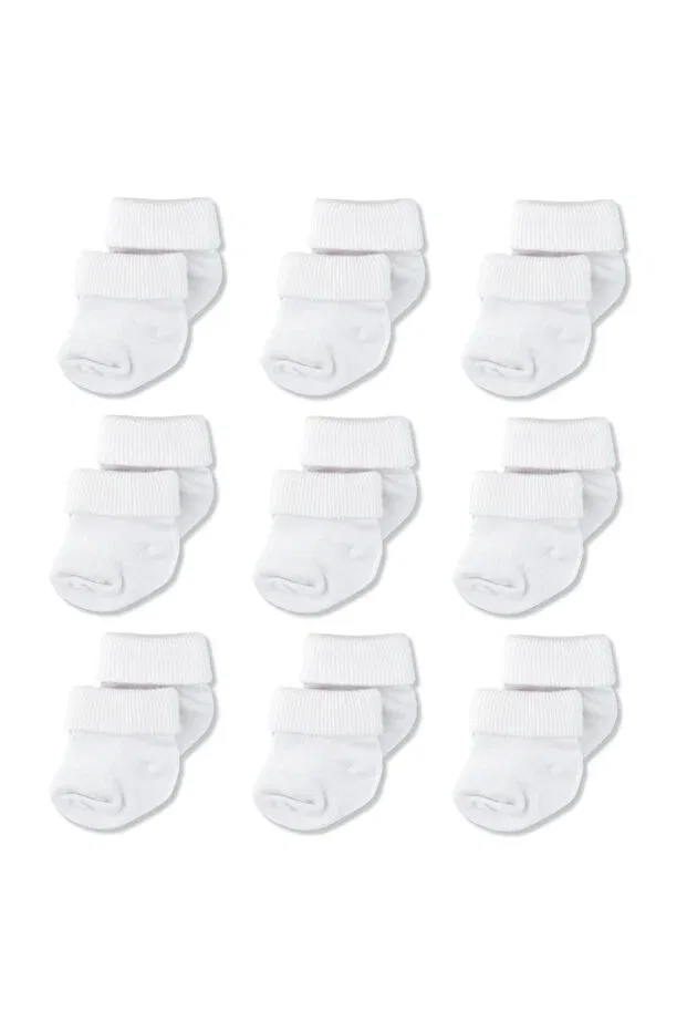 Детские носки для новорожденных органические из бамбука Novibaby, White9 — фото 2