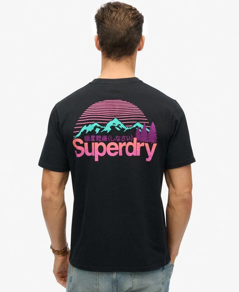 Хлопковая футболка Cl Great Outdoors Chest Superdry, Schwarz
