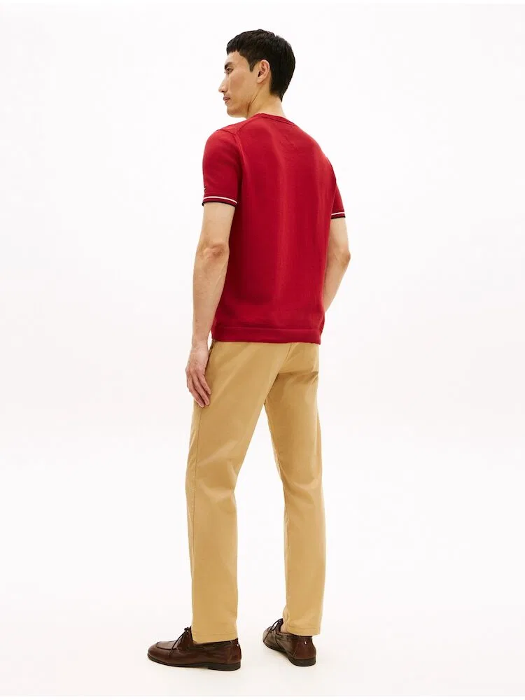 Свитер из хлопка с нейлоном, Regular Fit TOMMY HILFIGER, Red — фото 3