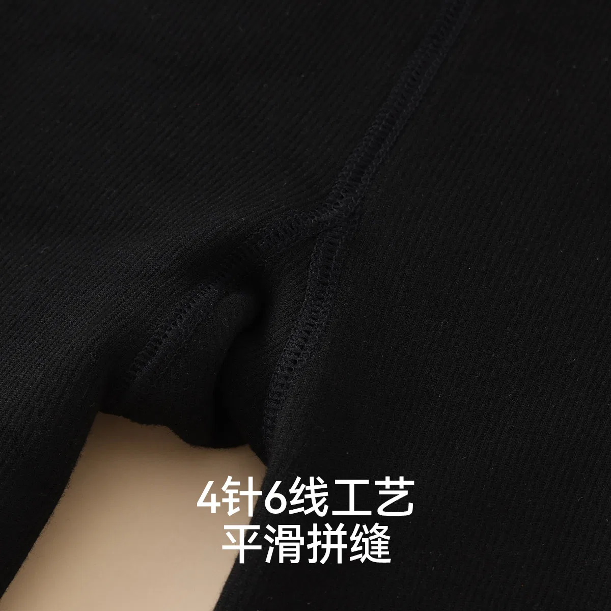 Детские леггинсы на флисе для девочек Red Bean, Black — фото 4