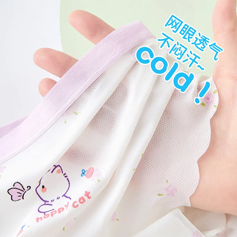 Детские трусы для девочек с принтом Red Bean, White Light Pink Light Green White — фото 4