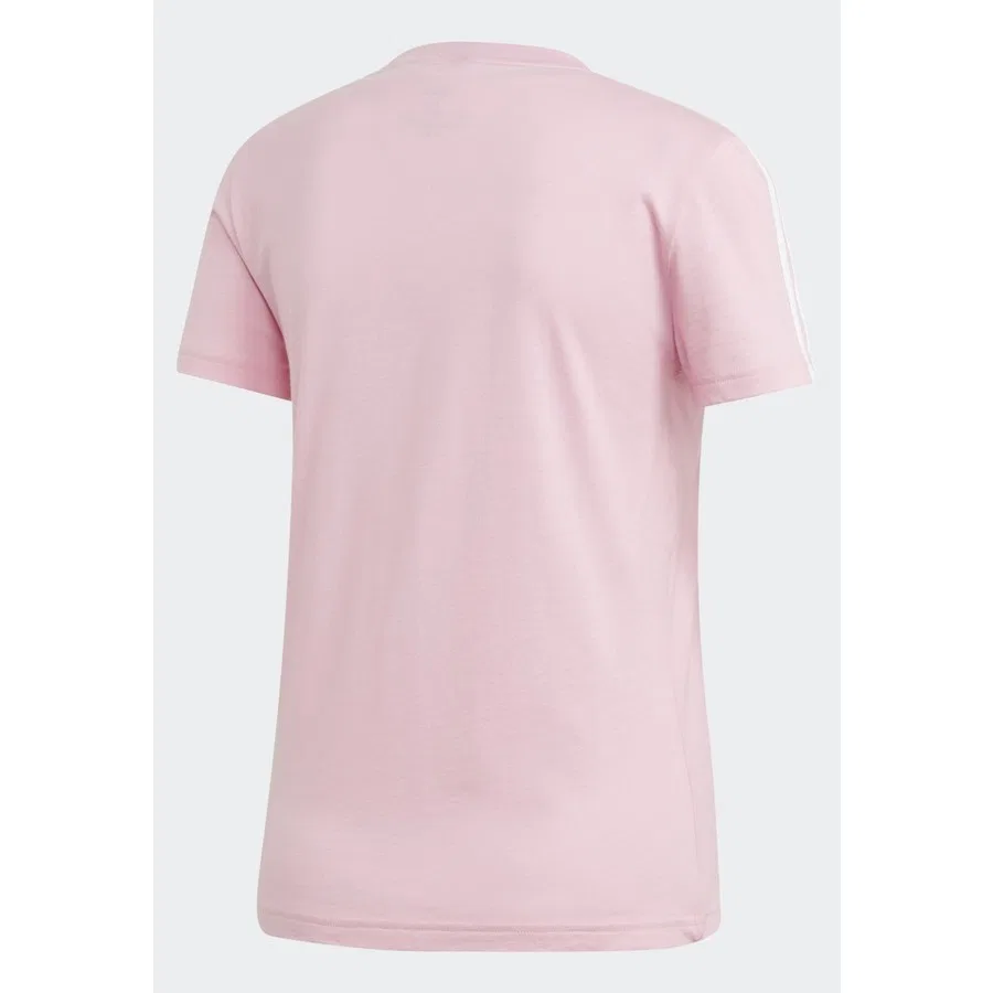 Женская футболка с длинным рукавом Essentials 3-Stripes Tee adidas, Розово-белый — фото 3