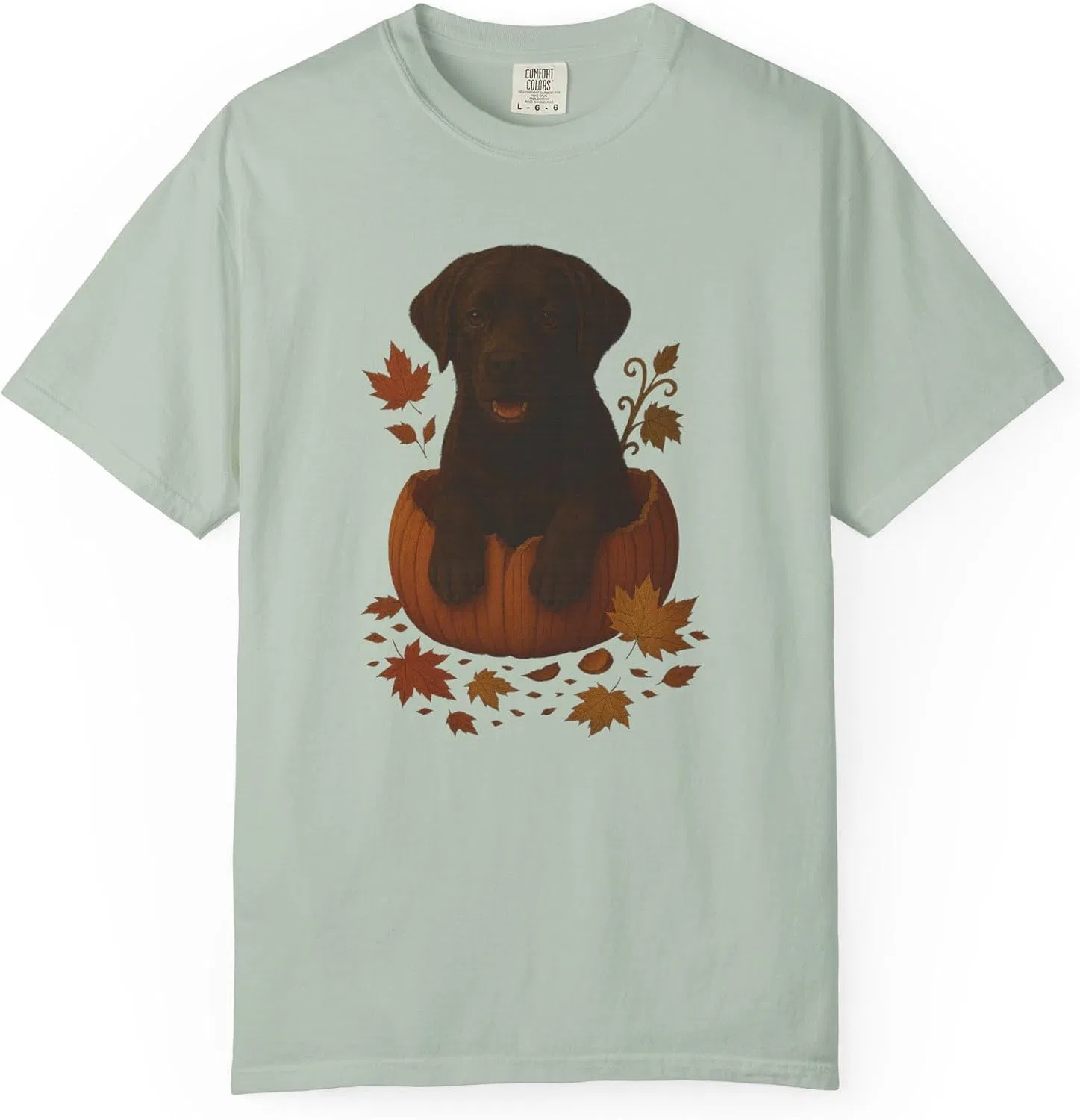 Женская футболка с лабрадором в тыкве Comfort Colors, Bay