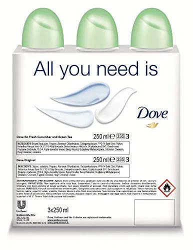Антиперспирант-дезодорант Breathable Dove, 3 x 250 мл, аромат Green Tea & Cucumber — фото 2