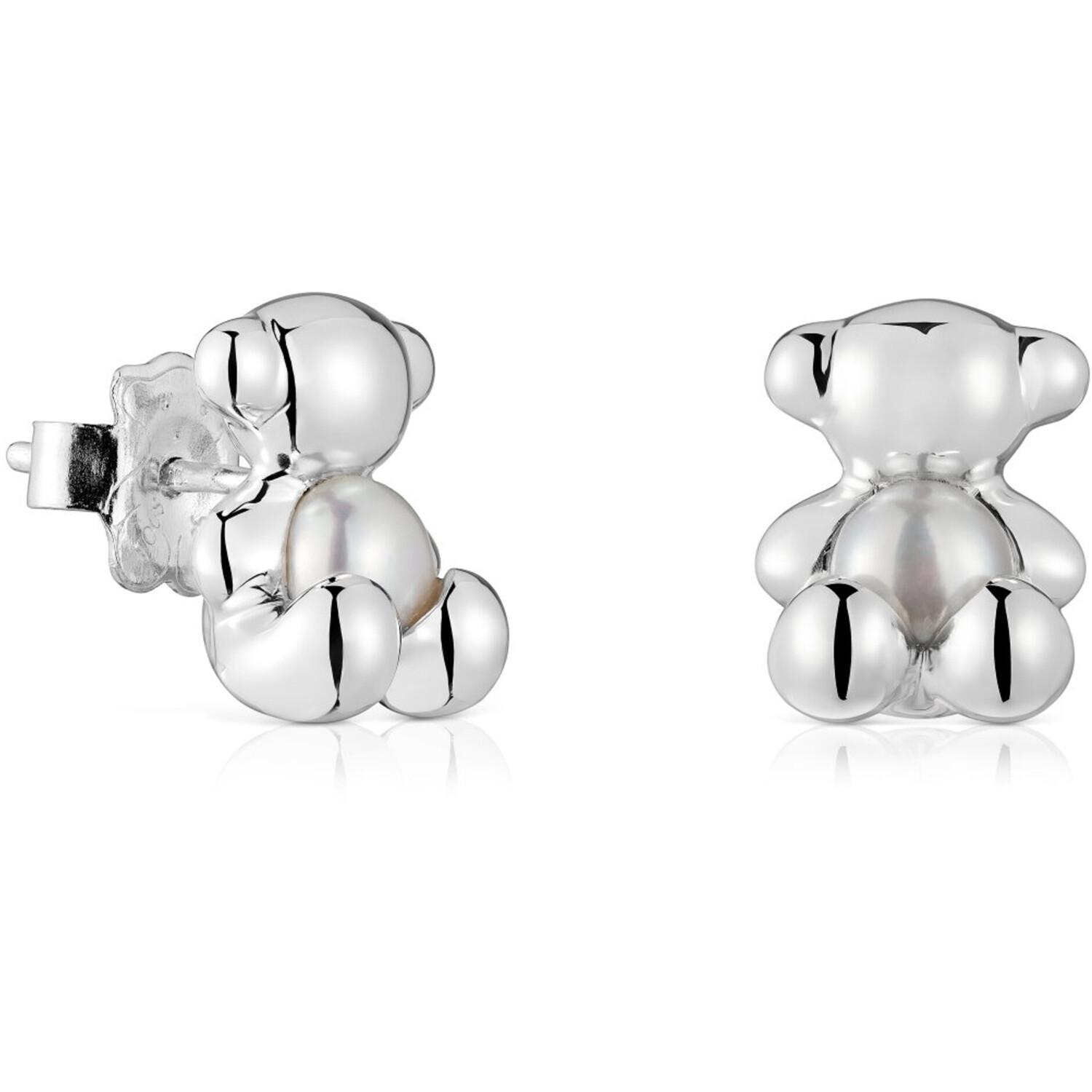 

Серьги Tous Small Bear In Silver And Mother-Of-Pearl Bold Bear, серебро