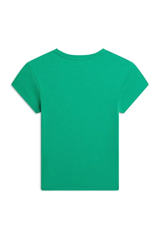 Женская футболка хлопковая короткий рукав ww0ww48702 Tommy Hilfiger, Green — фото 2