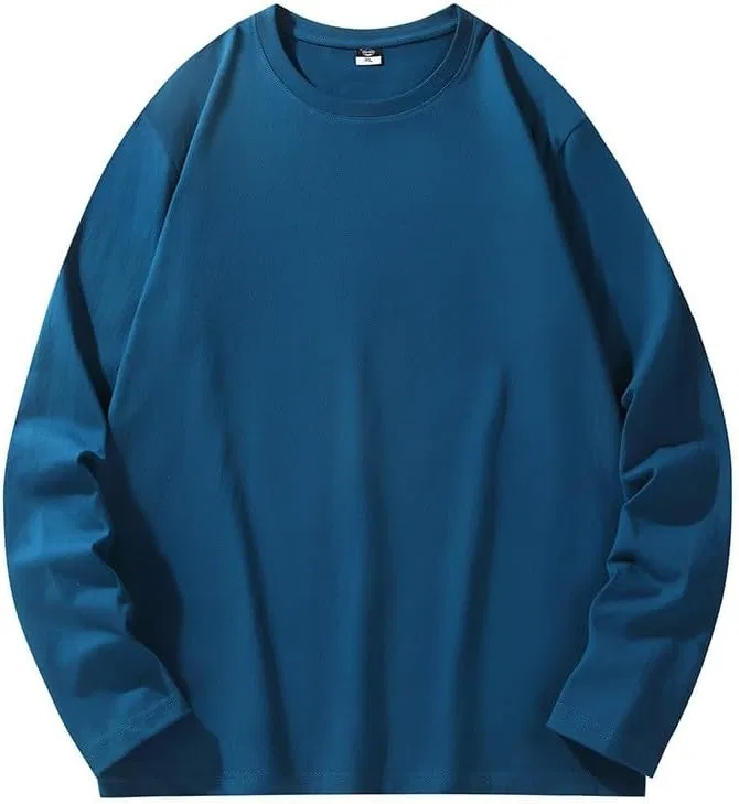 Мужская длинная футболка с круглым вырезом Plus Size, Dark Blue — фото 2