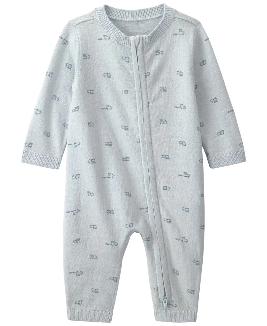 Детский комбинезон с длинным рукавом, 2-way zip Carter's, Blue