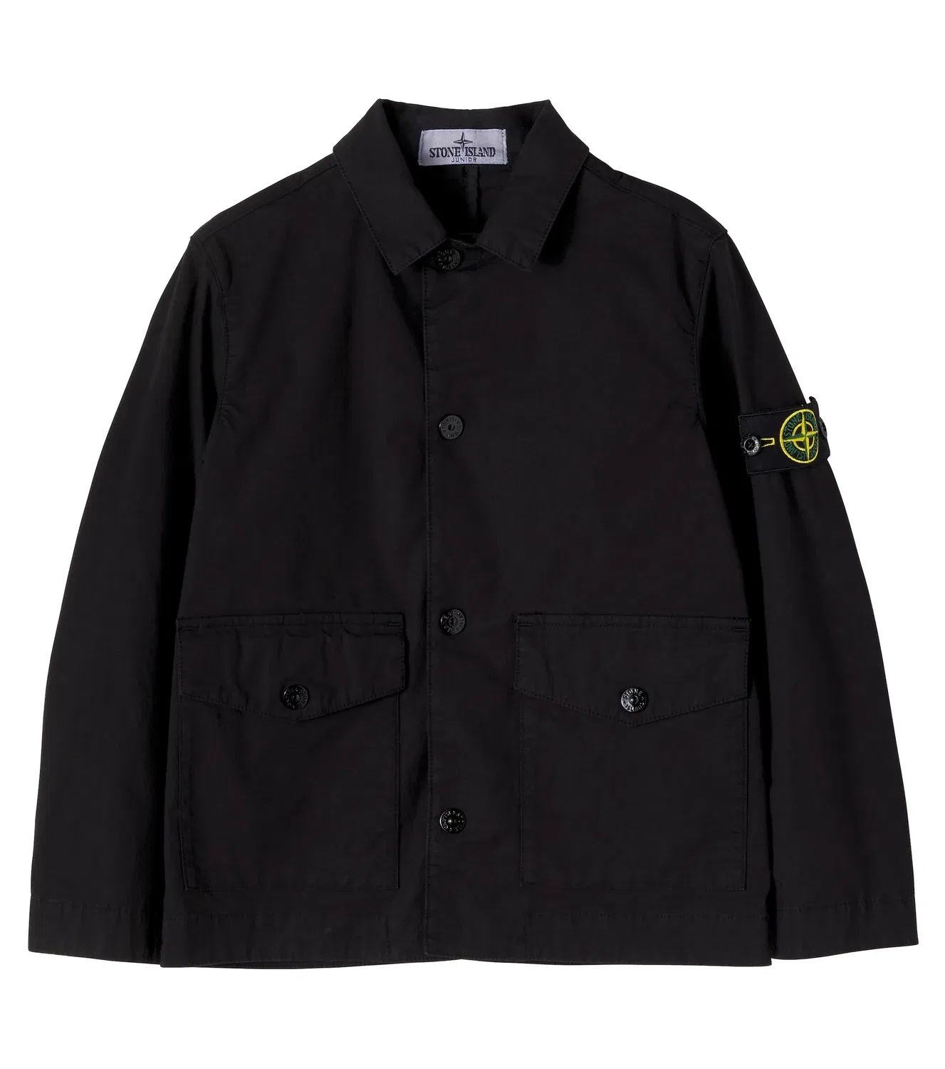 Легкая куртка с принтом Compass Stone Island Junior, черный