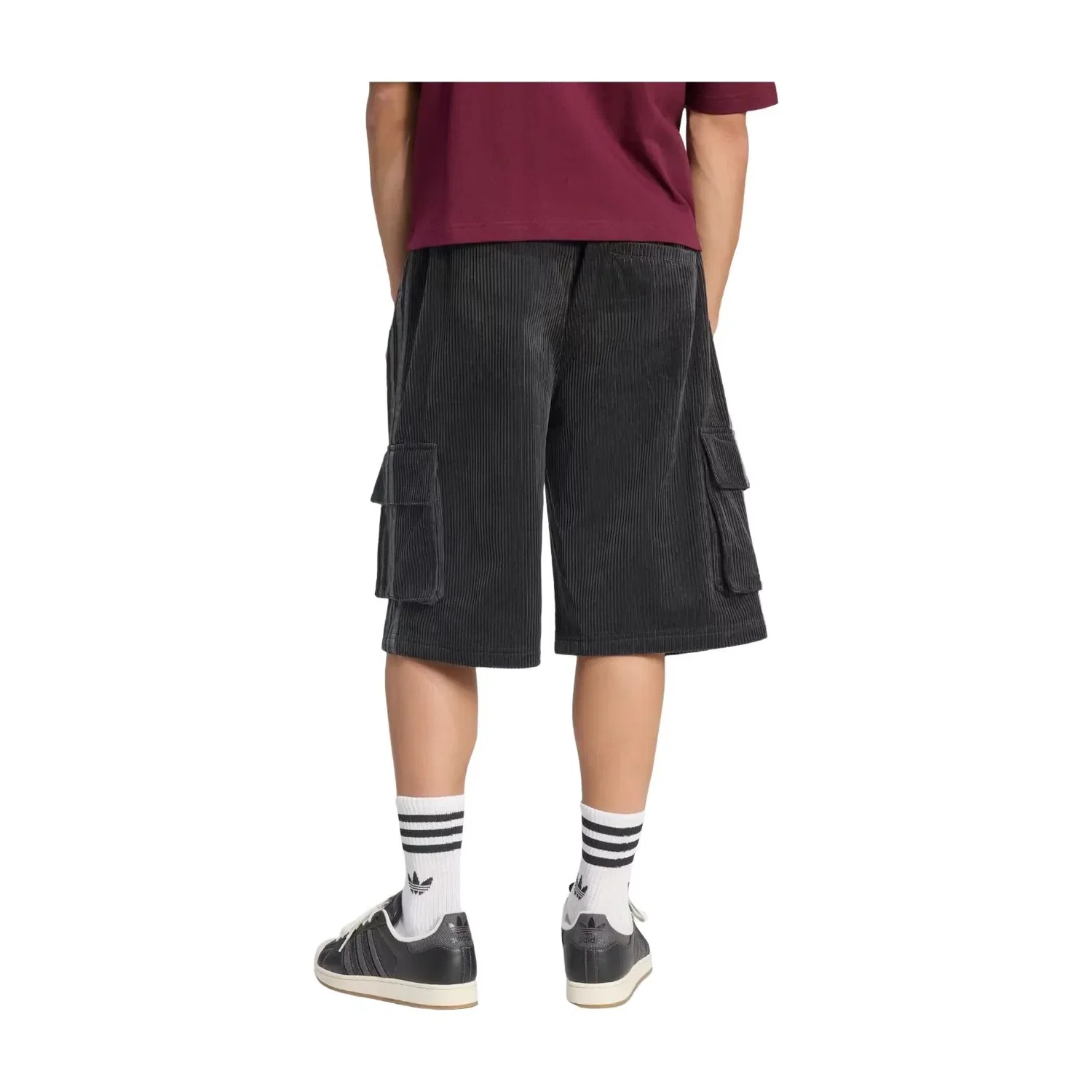 Мужские шорты карго с принтом Adidas Adicolor Cargo Shorts, черный — фото 3