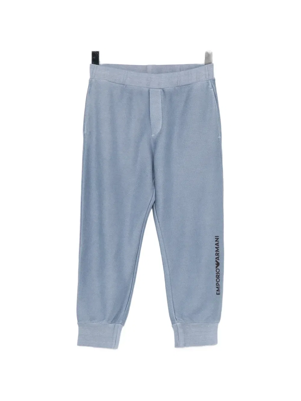 Спортивные брюки с диагональным логотипом Emporio Armani Kids, синий