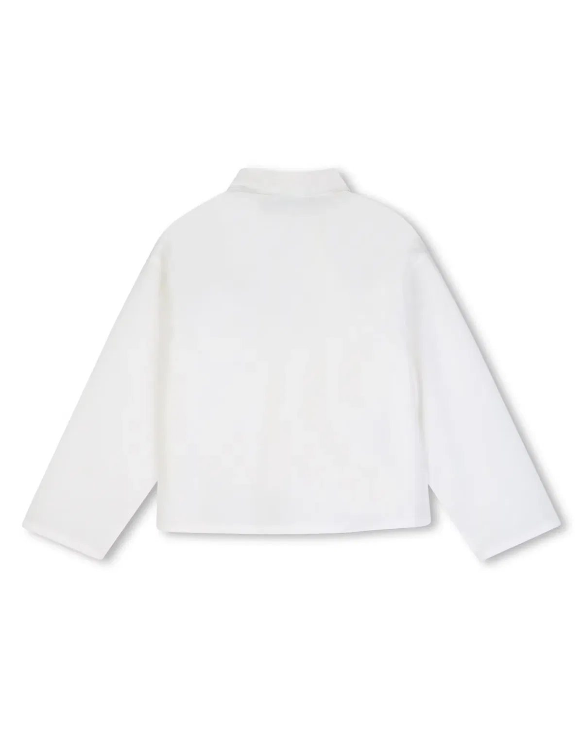 Детская рубашка для девочек с длинным рукавом Kenzo Kids, Blanco — фото 3