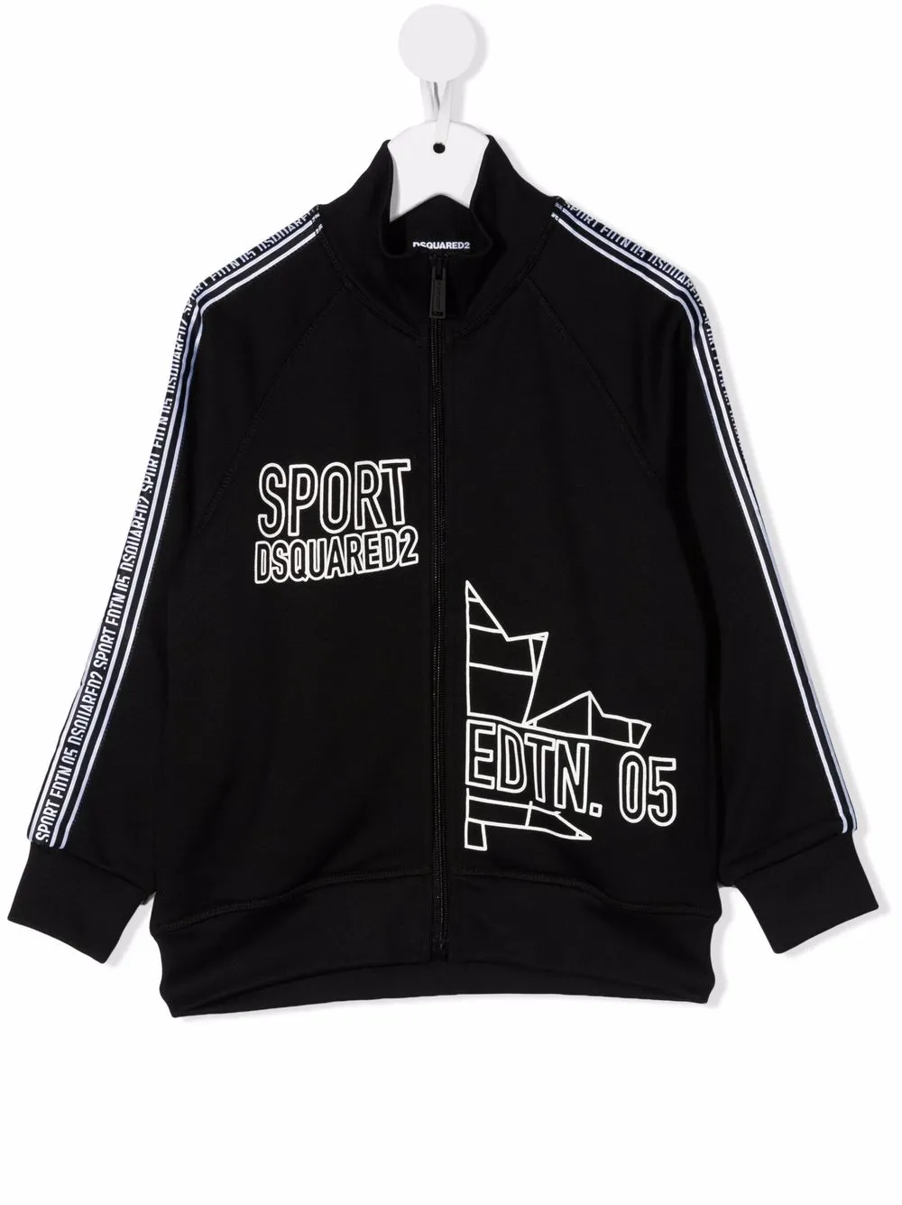 

Толстовка на молнии с логотипом DSQUARED2 KIDS, черный