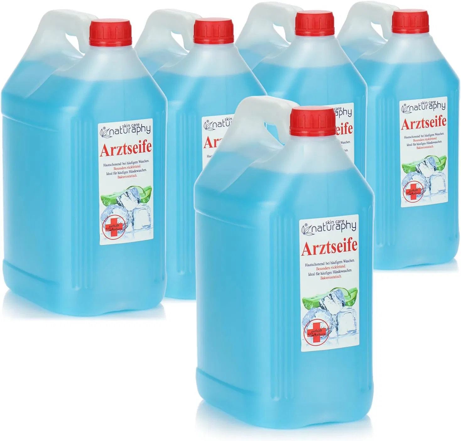 Жидкое мыло для рук, Naturaphy, набор 5 канистр по 5 л, 25 л, Blue