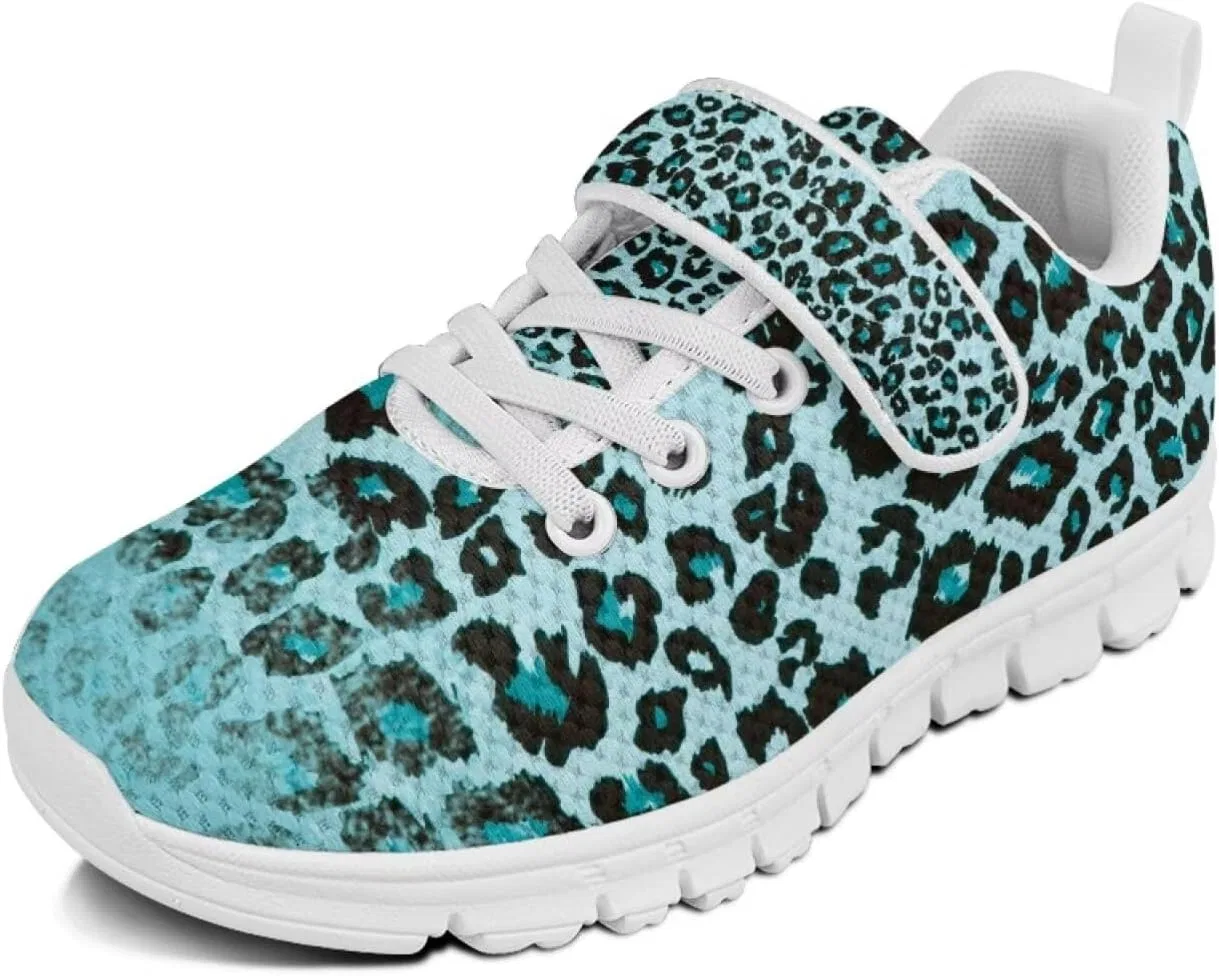 Детские кроссовки с принтом коровы Howilath, Green Leopard Print