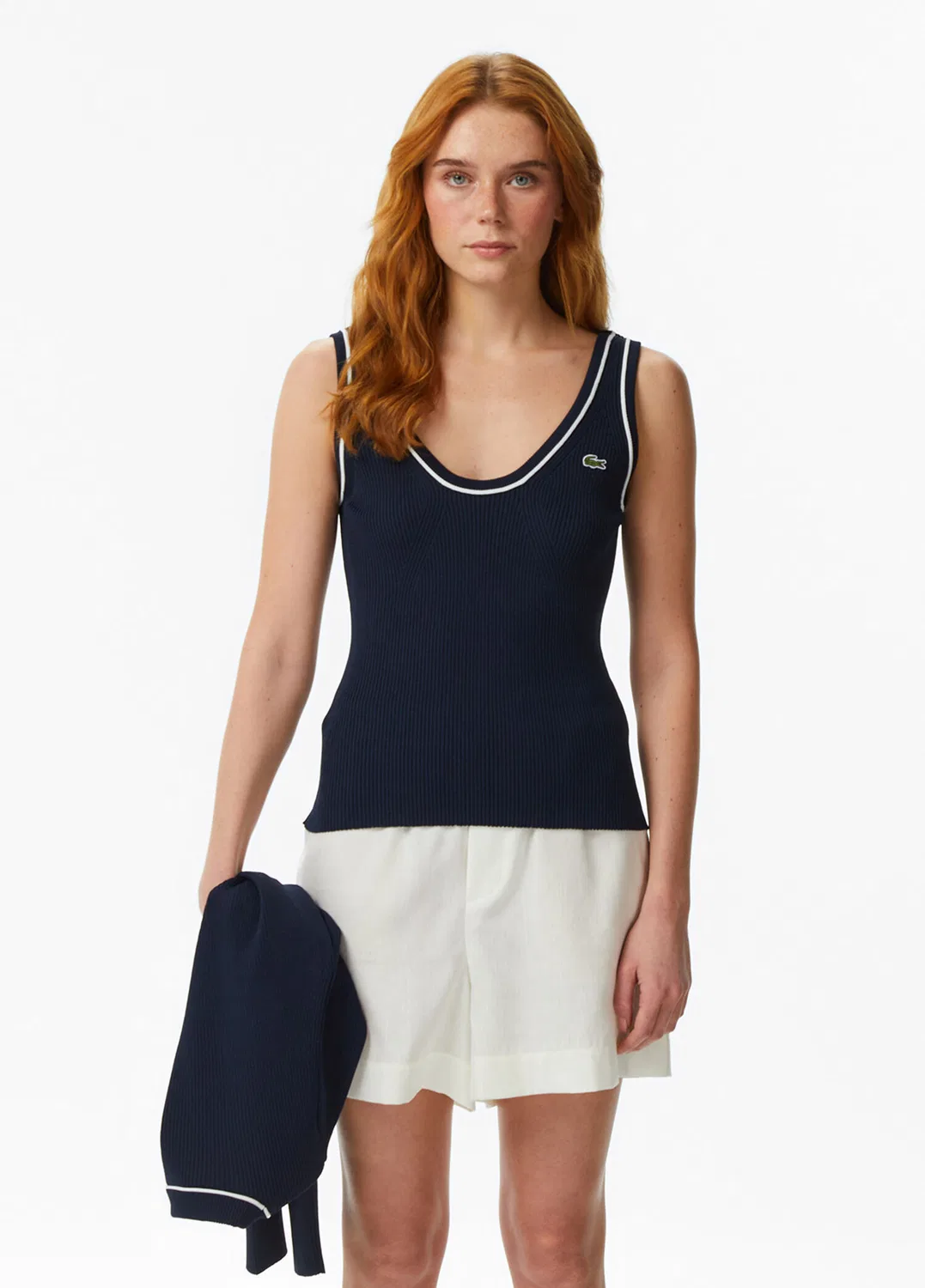 Блузка Lacoste Slim Fit на бретелях, navy