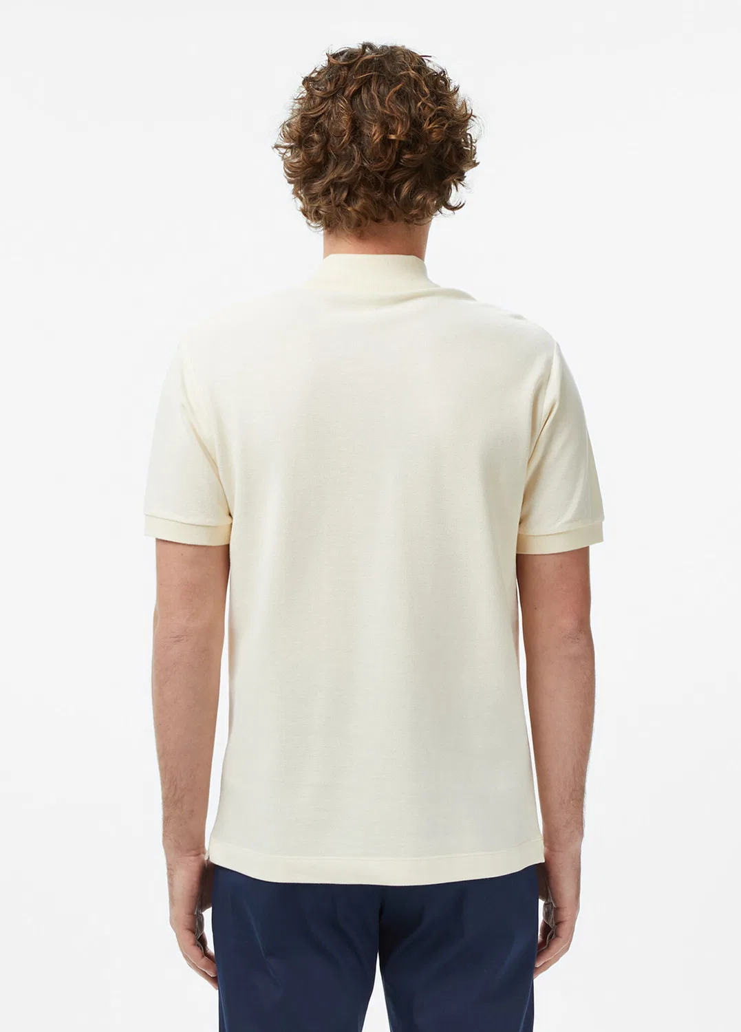 Поло Lacoste Relaxed Fit, кремовый — фото 3