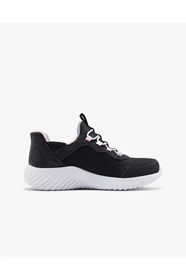 Детские кроссовки для девочек со шнуровкой Skechers, Black — фото 2