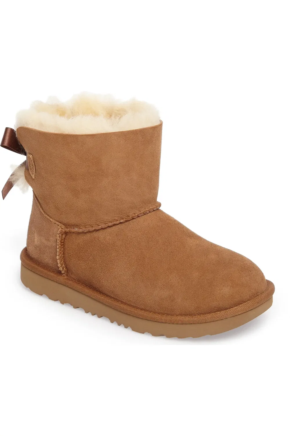 Детские ботинки водонепроницаемые с бантом Mini Bailey Bow II UGG, Chestnut