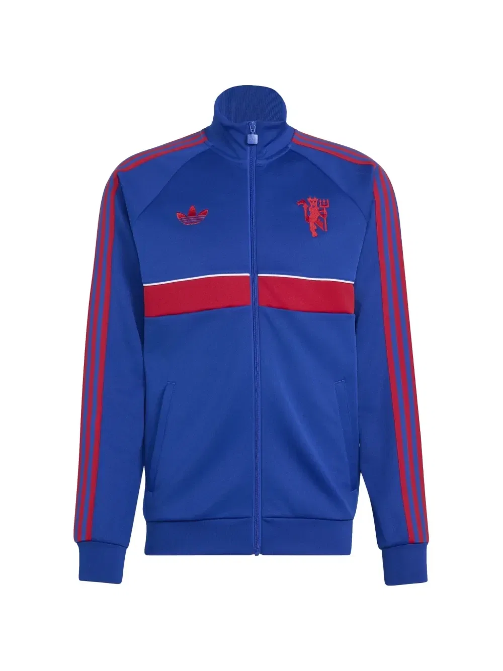 Спортивная куртка adidas Manchester United с вышитым логотипом, синий