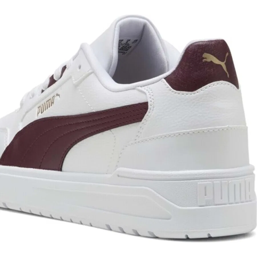 Кеды повседневные из натуральной кожи с плоской подошвой Old Skool Puma, Белый — фото 4
