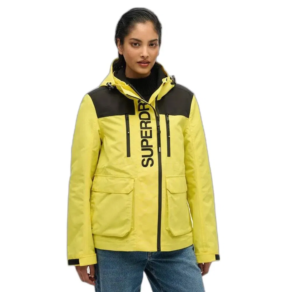 Женская ветровка с принтом Colour Block Ultimate Windbreaker Superdry, Gelb Schwarz — фото 2